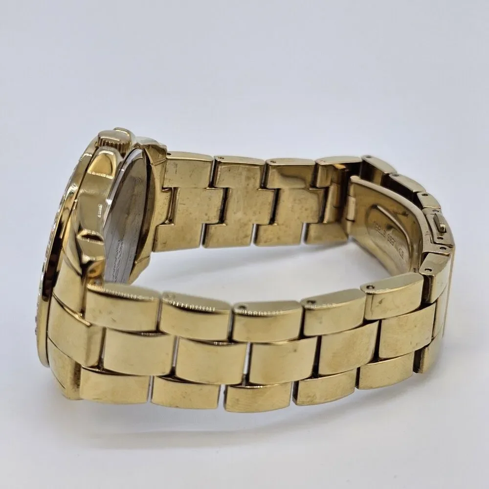 Armitron‎ Women's Watch 40MM Black Dial Gold Tone Bracelet Band 6.5